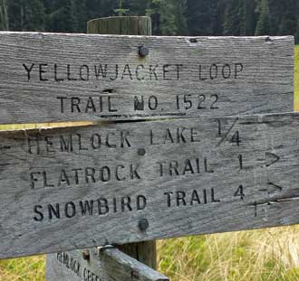 Beginning the Yellowjacket loop, Behind: Dead Cow Lake