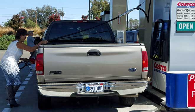Getting gas in California