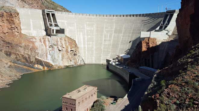 The Roosevelt Dam near Roosevelt, Arizona