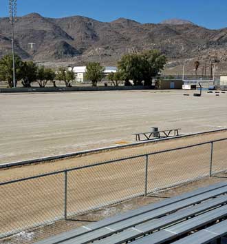 The only dirt football field in the United States ... in Trona.