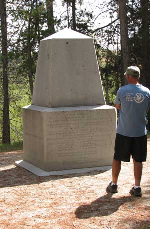 "Property of the USA" monument erected in 1883 to honor the fallen soldiers