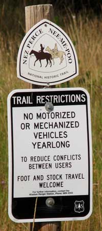Nez Perce National Trail Marker