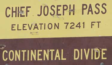 Chief Joseph Pass and Continental Divide