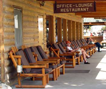 Patio Lounging Chairs at the Redfish Lodge