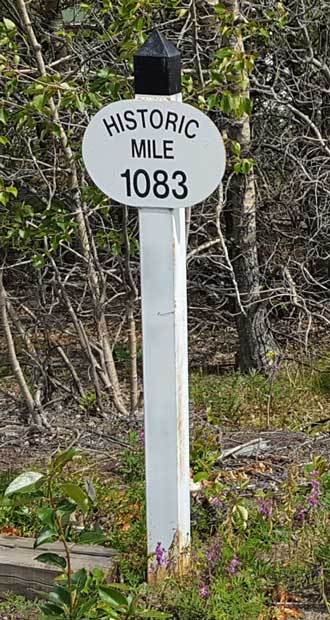 One of the few remaining mileposts