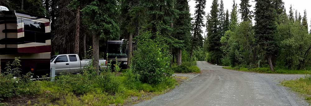 Our wilderness campground near Glennallen, Alaska
