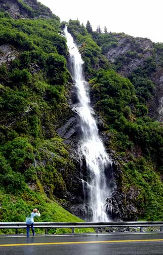 Bridal Veil Falls on the road to Valdez