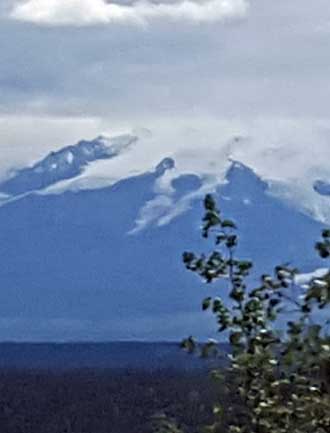 A partiail view of the Wrangle Mountain Range