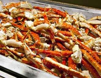 A pile of crab legs