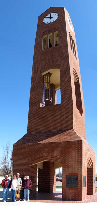 The clock tower at Eastern Arizona State College