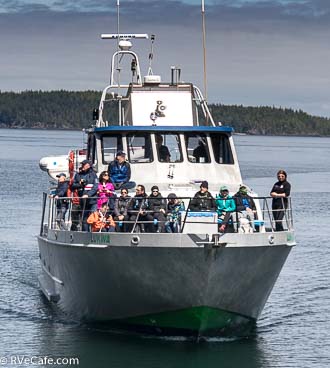 The Stubbs Island Whale watching boat returning to Telegraph Cove