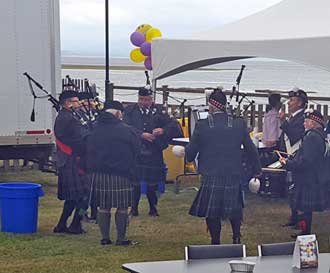 The bag pipe band