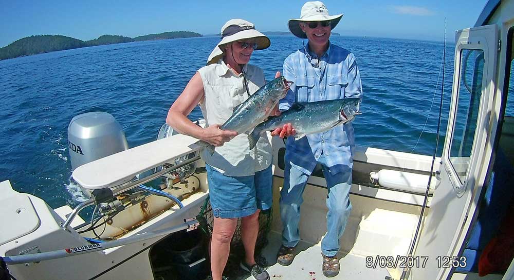 Gwen and Chuck with their catch