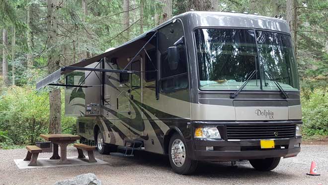 Camping at the Rathtrevia BC Park in Parksville