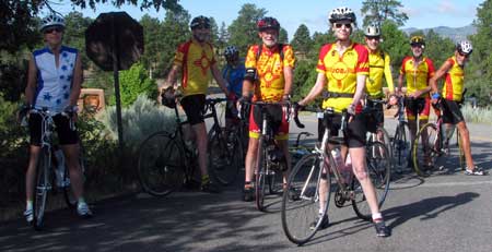 Some "A" and "B" riders covering the same route for the first few miles