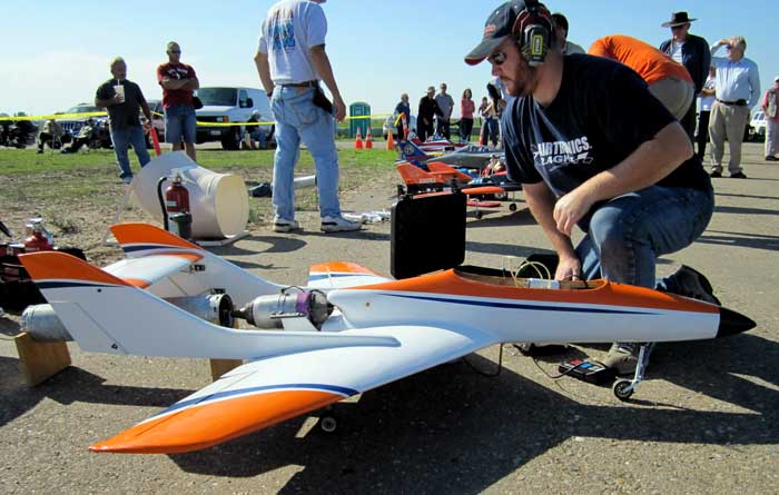 Forrest gets his RC Model jet ready to fly