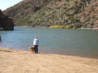 Gwen and Morgan exploring Apache Lake