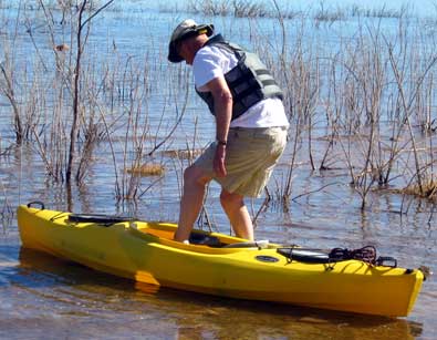 Ralph explores Roosevelt Lake in his kayak
