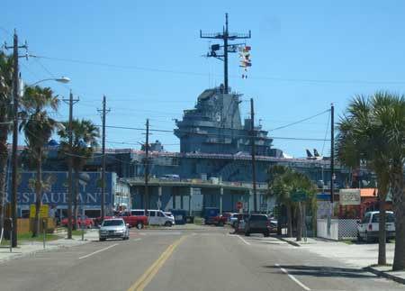 Our first view of the USS Lexington