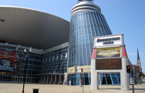 The Nashville Visitors Center and Bridgestone Arena