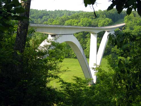 The double arch bridge on the Natchez Trace near Nashville, TN