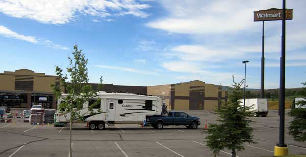 Our first Wal-Mart campout, Evanston, Wyoming