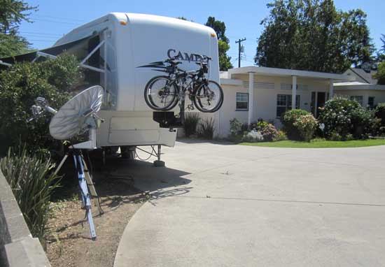 Our campsite in Lodi, CA