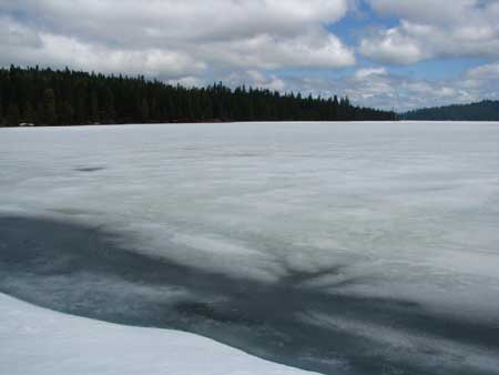 Hyatt Lake is still frozen