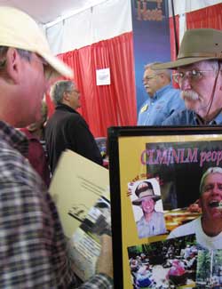 Dale visiting with the California Land Management Booth