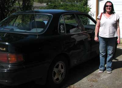 Cheri with her new car
