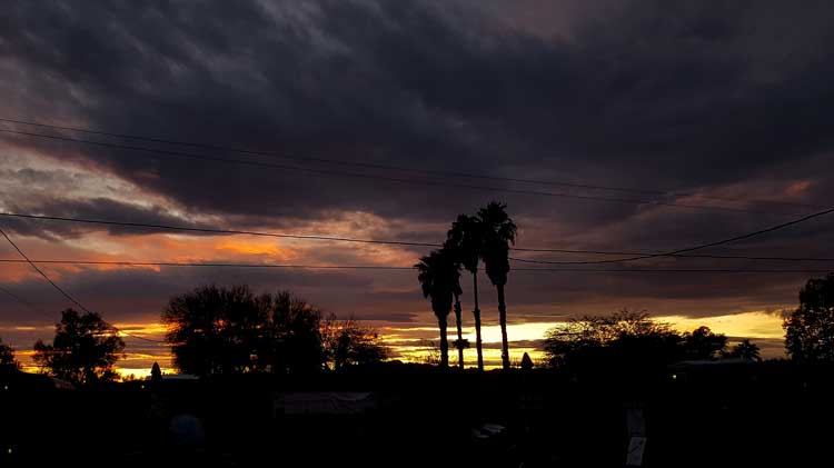 Sunset at the Ocotillo Lodge