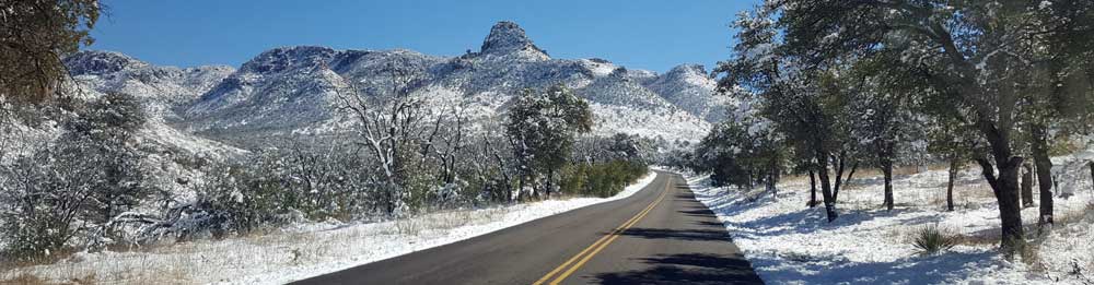 The road to The Chiricahua National Monument