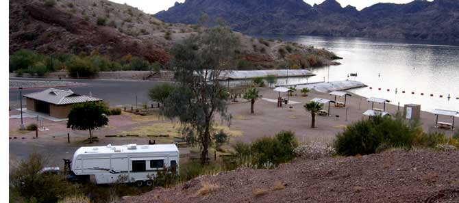 Our campsite at Cattail State Park on the east shore of Lake Havasu
