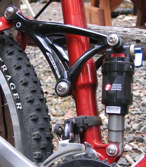 Motion Control rear shock allows the frame to flex.