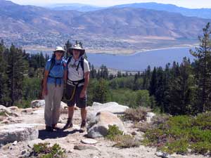Ben and Kim with Washoe Lake in the background