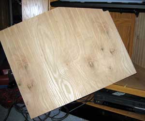 Oak Bead-Board cut to size for the back two walls