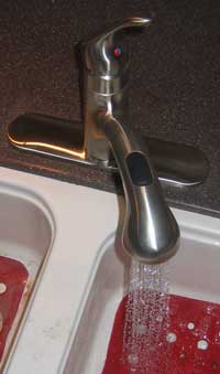 New Moen kitchen faucet installed